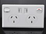 Double USB + Double Mains Power Outlet Point $18.08 @ Emax