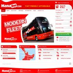 Manabus.com - 50% off Fares (for Travel 11/12/13 August)