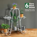 6 Tier Metal Plant Stand Flower Plant Pot Stand Shelf White $29,88 + Delivery @ BestDeals.co.nz