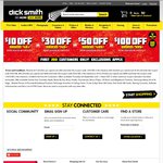 DickSmith Promo $10 off $49, $30 off $149, 10% off Apple Mac