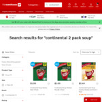 Continental Soup Hearty Beef & Chicken Noodle (2 Pack) $1 + Shipping / Pickup @ The Warehouse