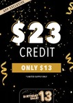 Get $23 Credit for $13 @ Onceit