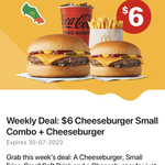 2x Cheeseburgers, 1x Small Soft Drink & Fries for $6 (5am - 11pm, Limit 1 Per Customer) @ McDonald's App