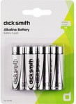 DS Alkaline AA Batteries 4pk $.76 (Was $6.98) & AAA 4 Pack  $.71 (Was $8.98) @ Dick Smith