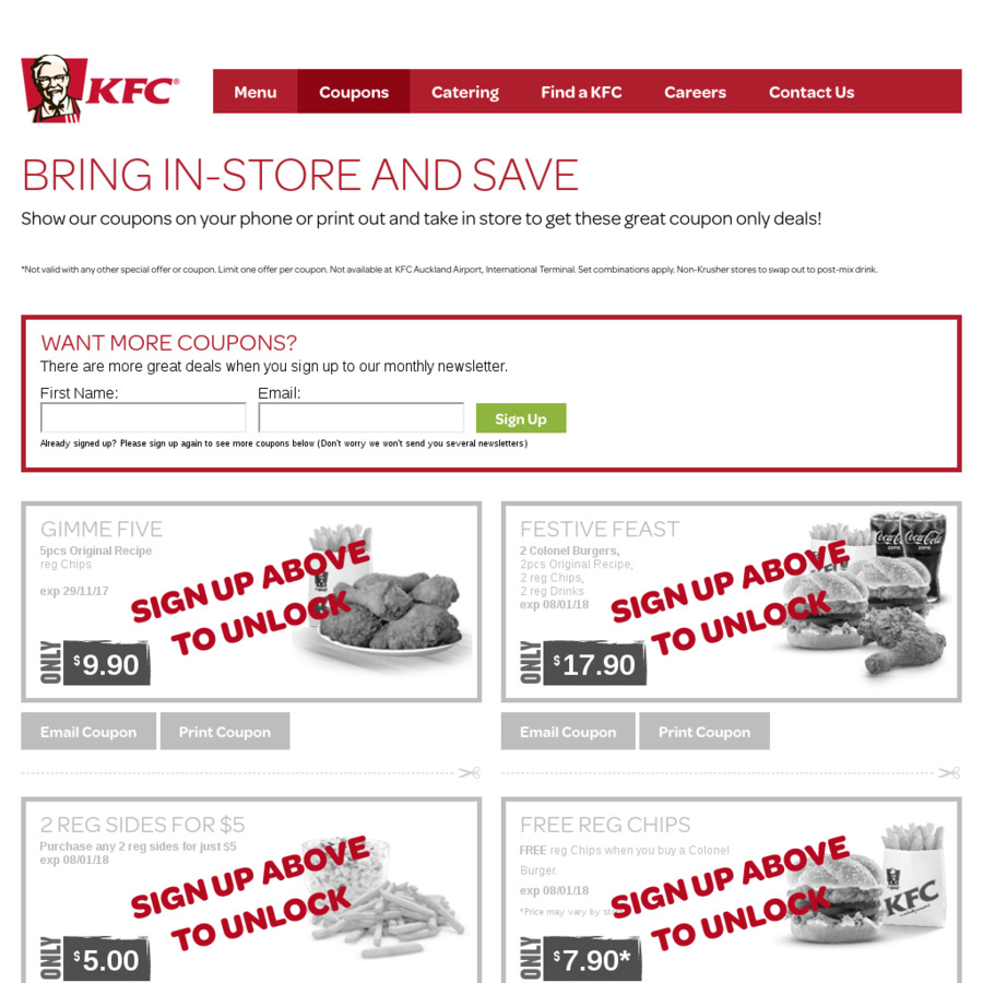 kfc coupons december 2017 until early january 2018 choicecheapies