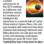 Win a Free Pass to hear Dr Seth Shostak Carter speak at the Observatory's Space Place from The Dominion Post (Wellington)