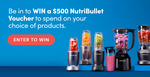 Win one of four $500 vouchers to spend on NutriBullet products @ NutriBullet