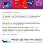 The Warehouse - 10% off When Using Your Warehouse Money VISA until The 22nd of March