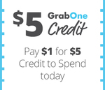 $5 GrabOne Credit for $1 (Valid Today Only)