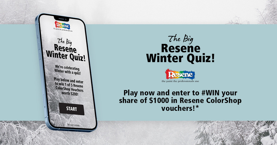 Complete the Quiz to be in to Win 1 of 5 $200 Resene ColorShop Vouchers ...
