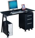Gorilla Office 3 Drawer Home Office Desk (Black/Black Glass) $37 (RRP $399) + $48 Delivery @ Mighty Ape