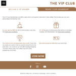 VIP Club Membership $15 (Normally $25) @ The Coffee Club