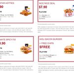 KFC Coupons 2 Wicked Wings + 1 Hot & Spicy + 1 Potato & Gravy + 1 Chips + 1 Drink $8.90 + Others