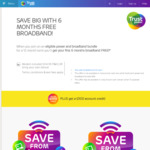 Trustpower - 6 Months Free Internet Plus $300 Account Credit with 12 Month Internet and Power Bundle