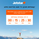Free $100 Jetstar Flight Voucher for Anyone Born on June 10 (currently 18 years or older) @ Jetstar