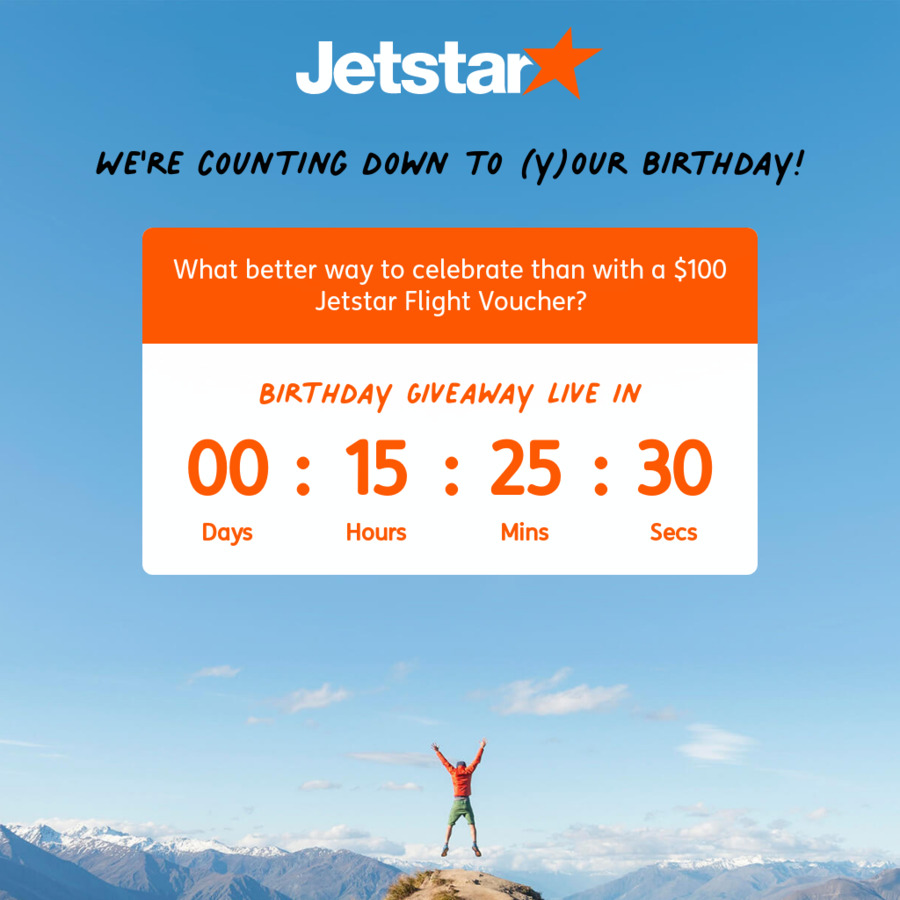 Free 100 Jetstar Flight Voucher for Anyone Born on June 10 (currently 18 years or older