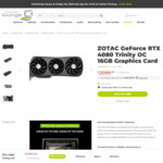 ZOTAC GeForce RTX 4080 Trinity OC 16GB Graphics Card $2099 + Shipping / $0 CC @ Computer Lounge
