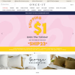 $1 Shipping (Excludes Bulky & Rural, Excludes Marketplace Items) @ Onceit