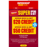 Spend $100 get $20 Credit, Spend $150 get $50 Credit (In store and Online, Exclusions Apply) @ Supercheap Auto (Club Members)