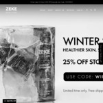25% off Storewide + Free Shipping @ Zeke Skincare