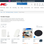 10000mAh Power Banks with Wireless Charging from $5, Wireless Chargers from $5 + Shipping ($0 C&C/ in-Store) @ Kmart