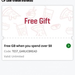 Free Garlic Bread with $8 Spend @ Pizza Hut