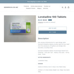 Loratadine Allergy X100 Tablets $4.99 (Was $9.99) + $4.90 Shipping @ Generics