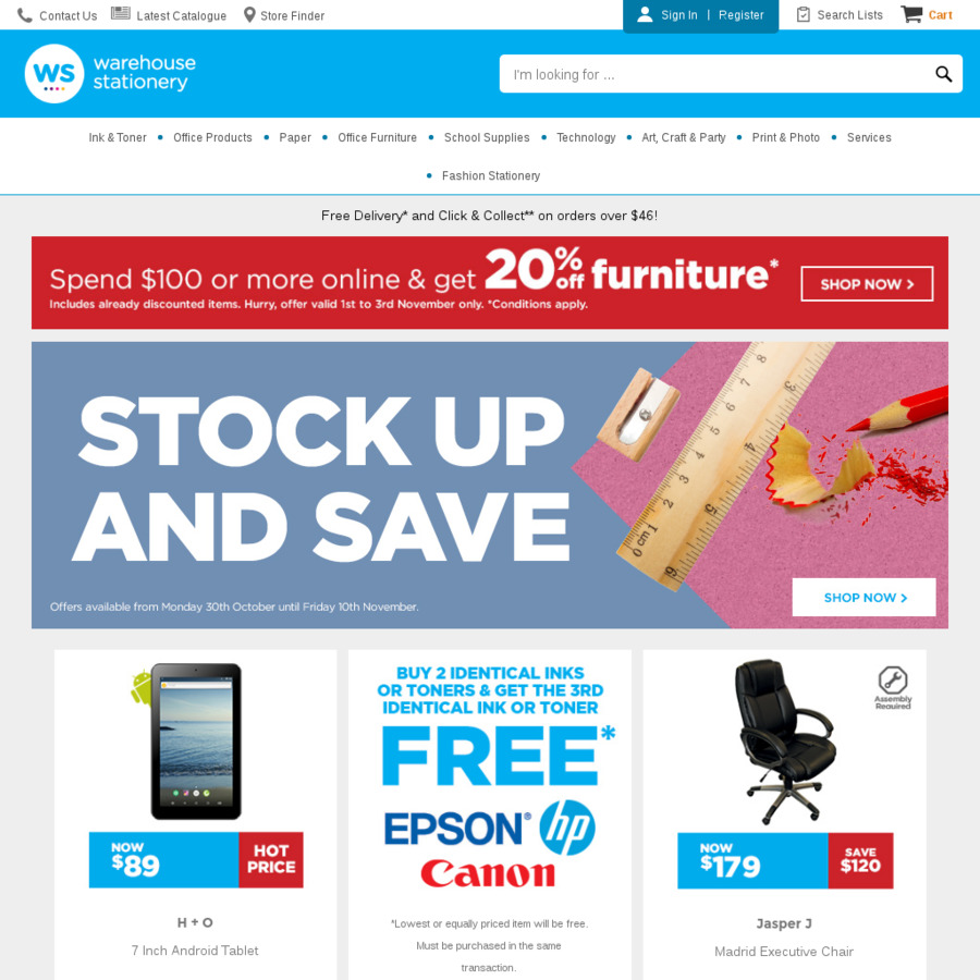 Warehouse Stationery Free Shipping November ChoiceCheapies