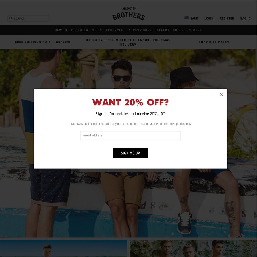 Hallensteins Free Shipping 50 off 150 25 off 100 ChoiceCheapies