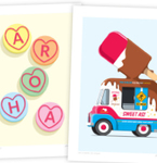 Win 1 of 10 A4 "Sweethearts" and "You Scream, Ice Cream" Style Prints from Tots to Teens