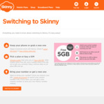 5GB of Rollover Data When You Port Your Number @ Skinny ($16 or over Plans)