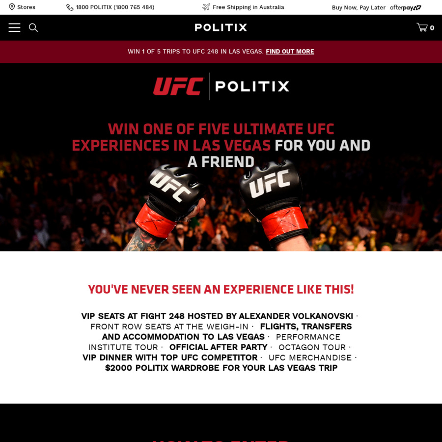 Win 1 of 5 VIP UFC Experience Trips for 2 to Las Vegas Worth $30,830 ...