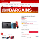 Nintendo Switch console $499 ($449 With The Market Voucher) @ The Warehouse