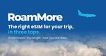 40% off All Travel eSIMs (Australia, Bali, Fiji, Japan, USA, Europe + 190 More Countries) @ RoamMore