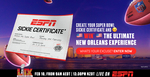 Win Return Flights for 2 to New Orleans, 5 Nights Hotel, $500 + More (Worth $12485) from ESPN Australia