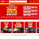 15% off RRP with $150-$199.99 Spend, 20% off with $200-$249.99 Spend, 25% off with $250+ Spend @ Supercheap Auto (Online Only)