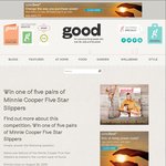 Win 1 of 5 Pairs of Minnie Cooper Five Star Slippers from Good Mag