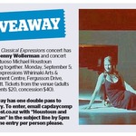 Win a Double Pass to Classical Expressions, Sept 5, from The Dominion Post (Wellington)