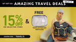 15% off Travel Bags + Free Traveler Pack Bag (Worth $20) + Free Shipping on Order over $120 @ Doughnut