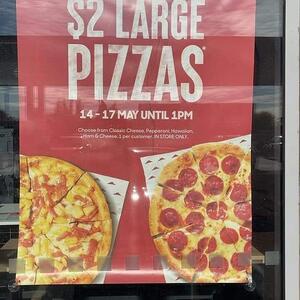 [CHCH] $2 Large Pizzas (Classic Cheese, Pepperoni, Hawaiian, Ham & Cheese - 1 Per Customer) @ Pizza Hut Halswell (Instore Only)